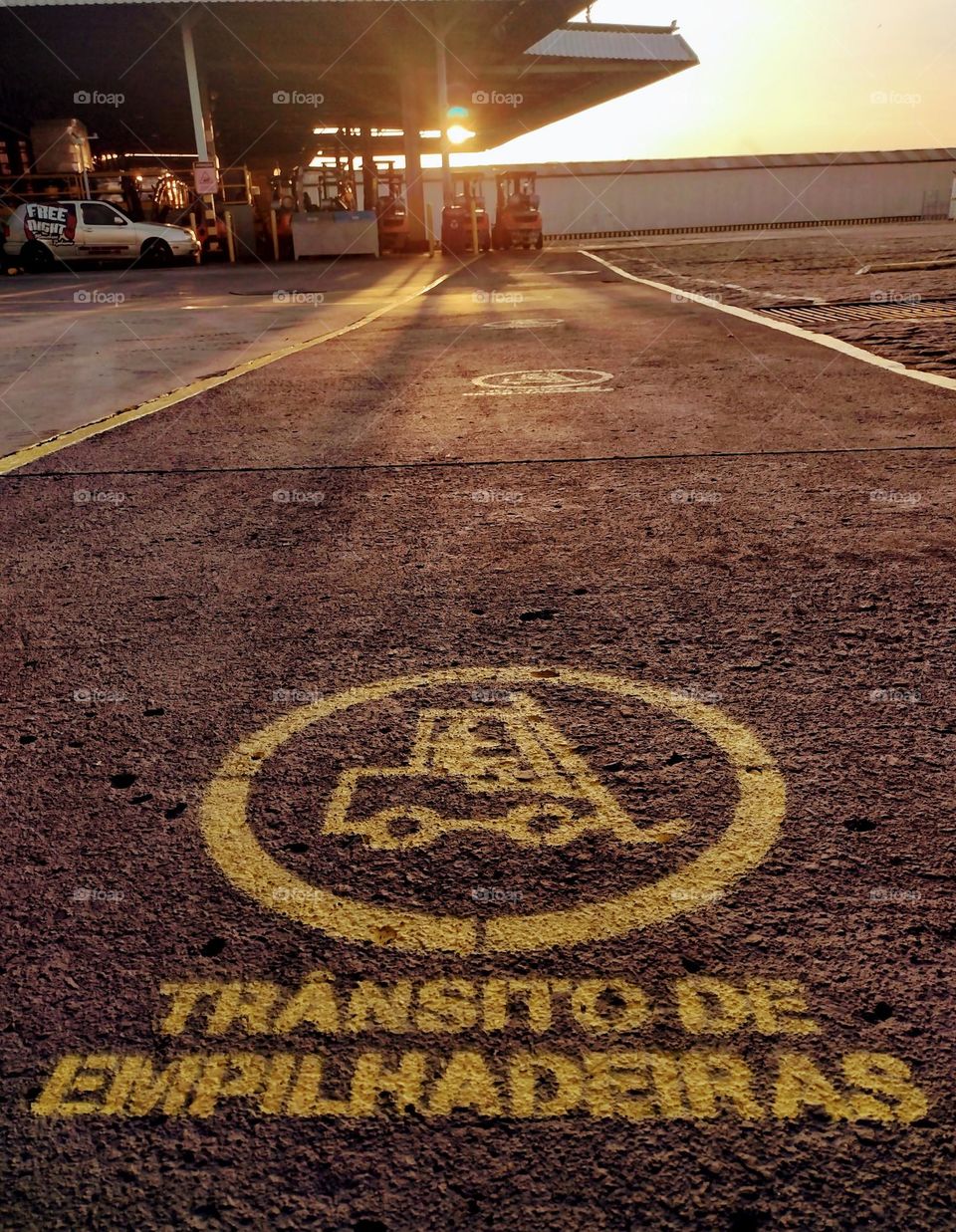 Trânsito de empilhadeiras