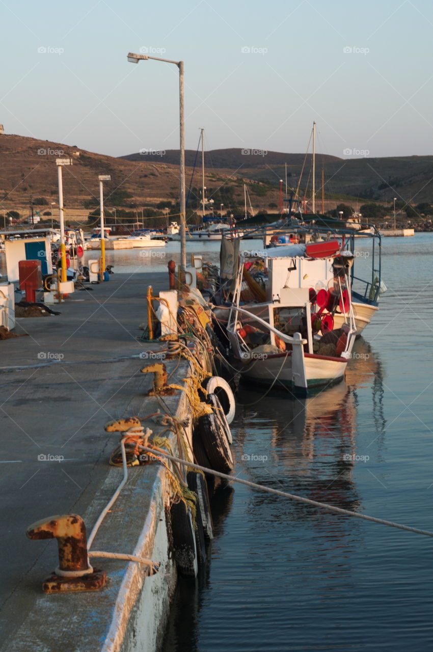 Port of Moudros. Lemnos Greece