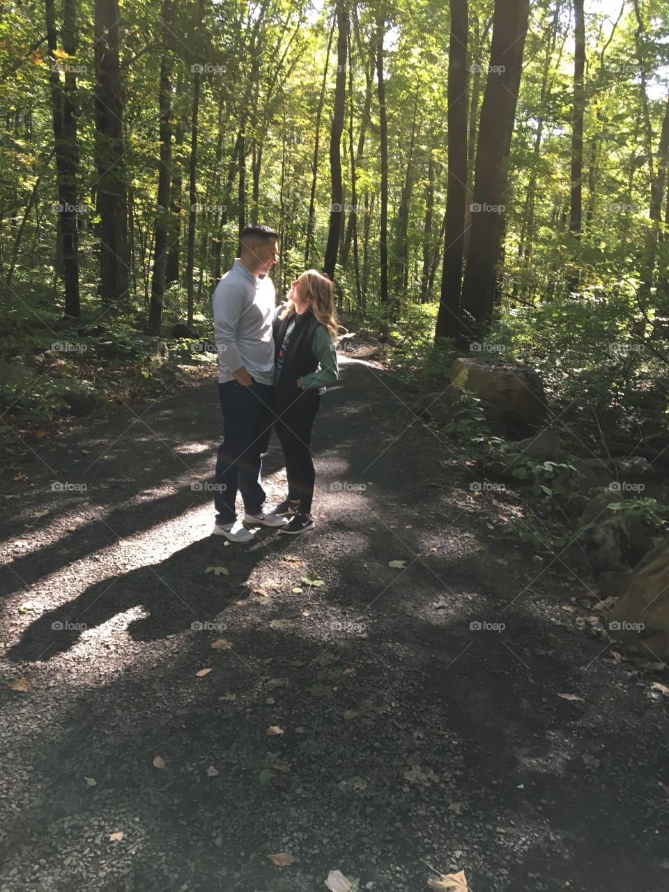 Young couple in love in nature