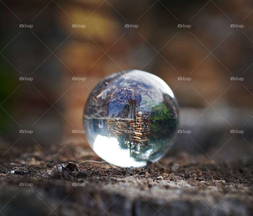 another beautiful world in this small glass-ball