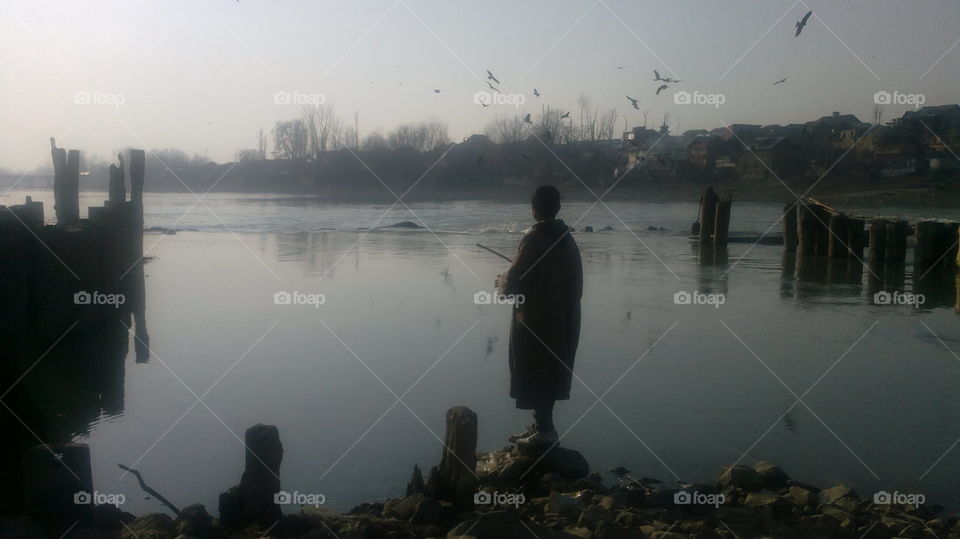 Water, Lake, Dawn, Reflection, Fog