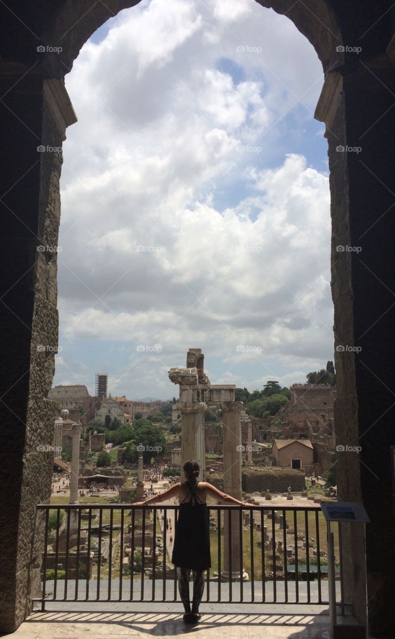 Looking out over the Forum