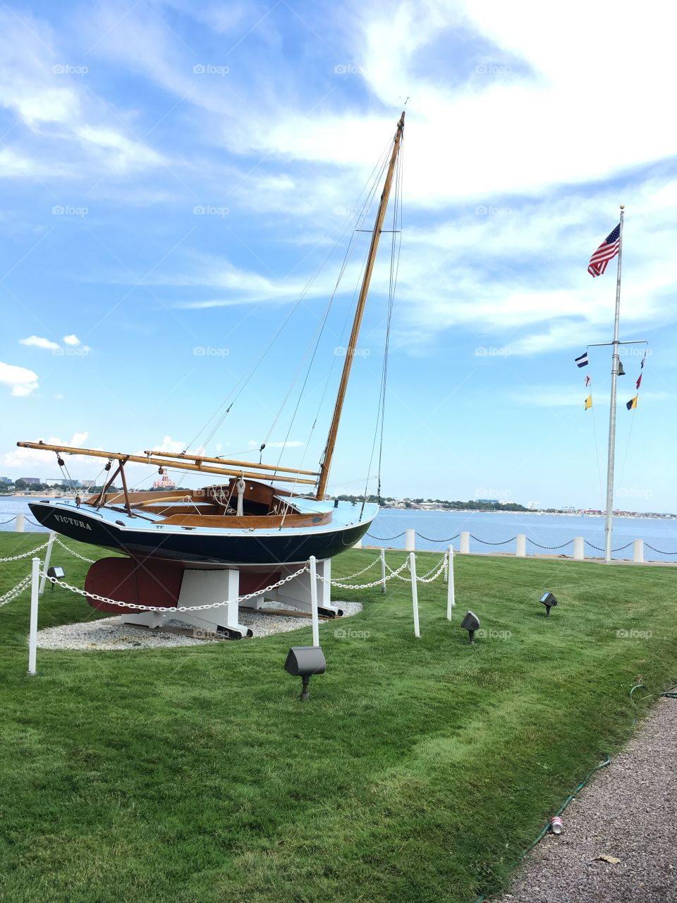 John F. Kennedy's sailboat, Victura, at the JFK museum in Boston