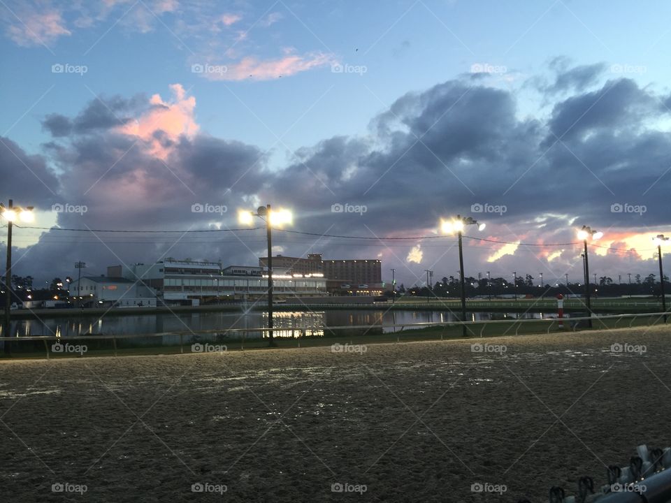 Early morning view of Delta Downs
