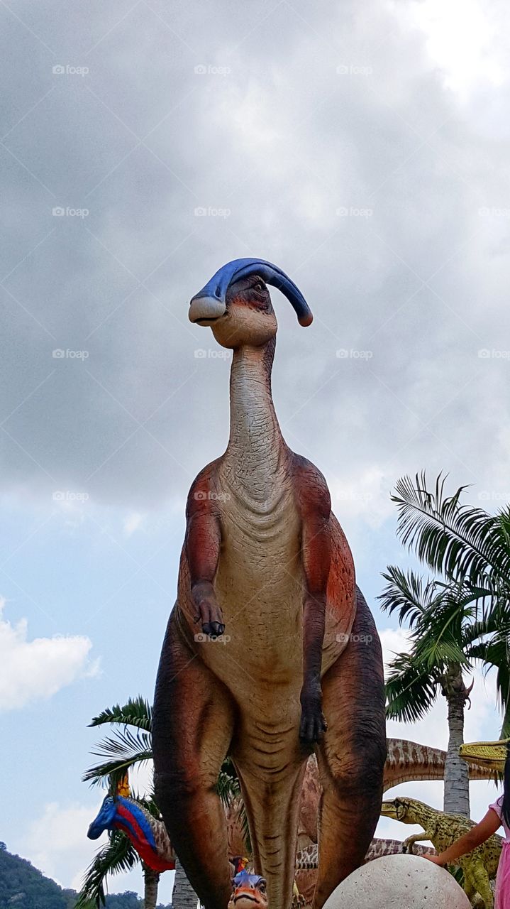 Dinosaur statue