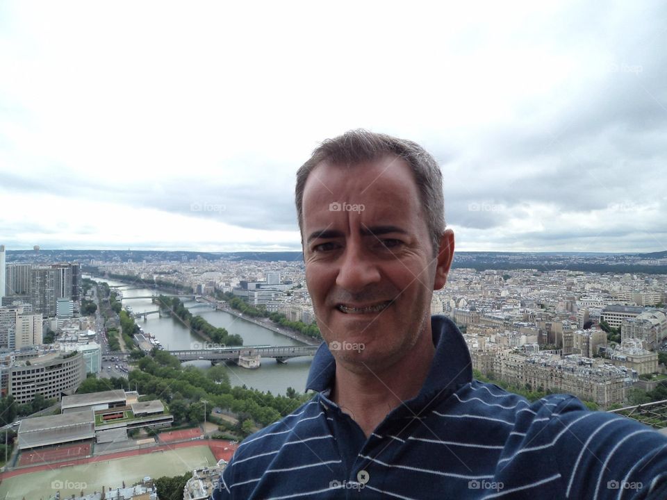 Vista da torre Eiffel...