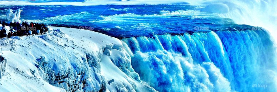 Beautiful Niagara Falls in the winter. 