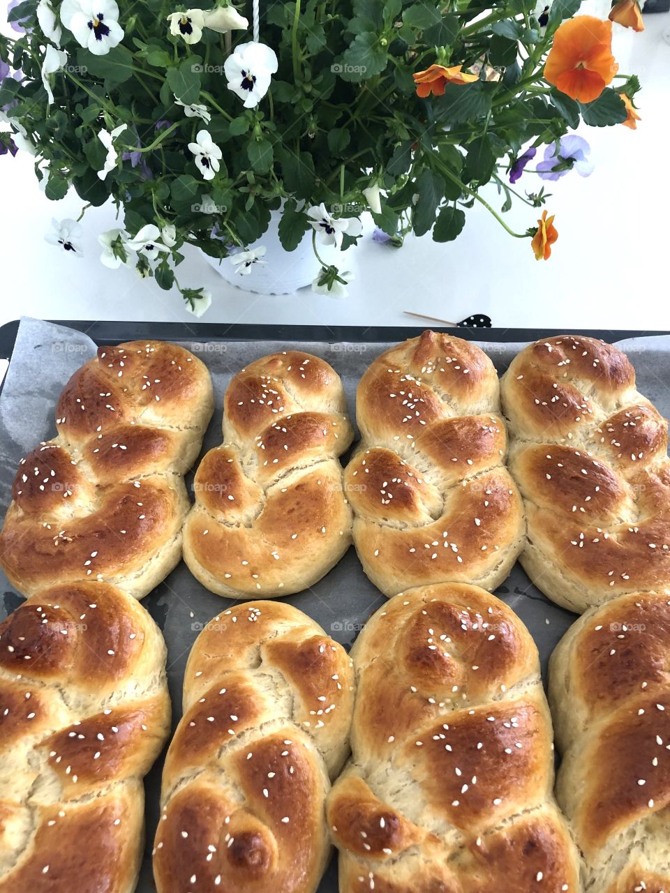 My bread ready for Shabbat dinner looking good 💕