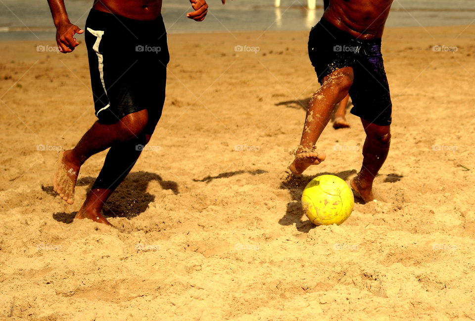 beach soccer in the summer of Bahia