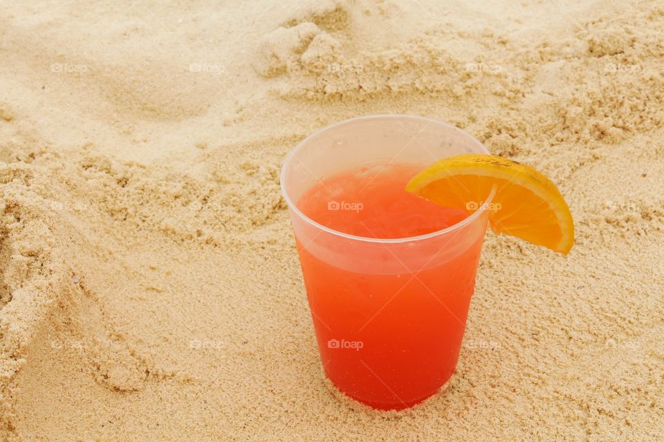 cold orange drink