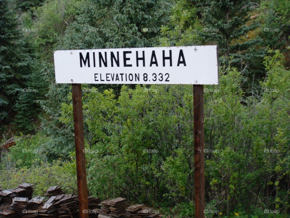 Minnehaha road sign