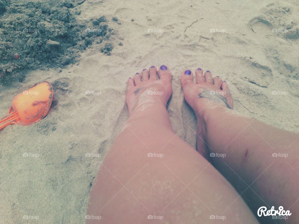 sand between my toes. a day at the beach