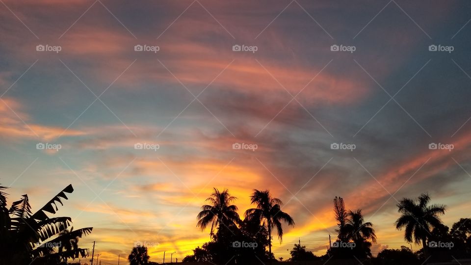 hurricane Dorian clouds sunset