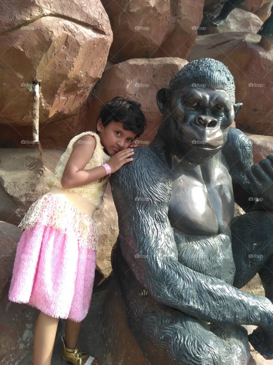 Child with gorilla