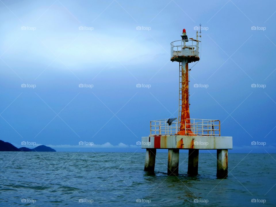 Light oversea. The navigation aids are very helful with seaman and fisherman to handling the ship during stay at sea.