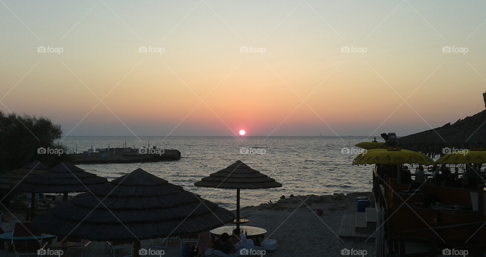 sunset sunshine sea Salento Italy
