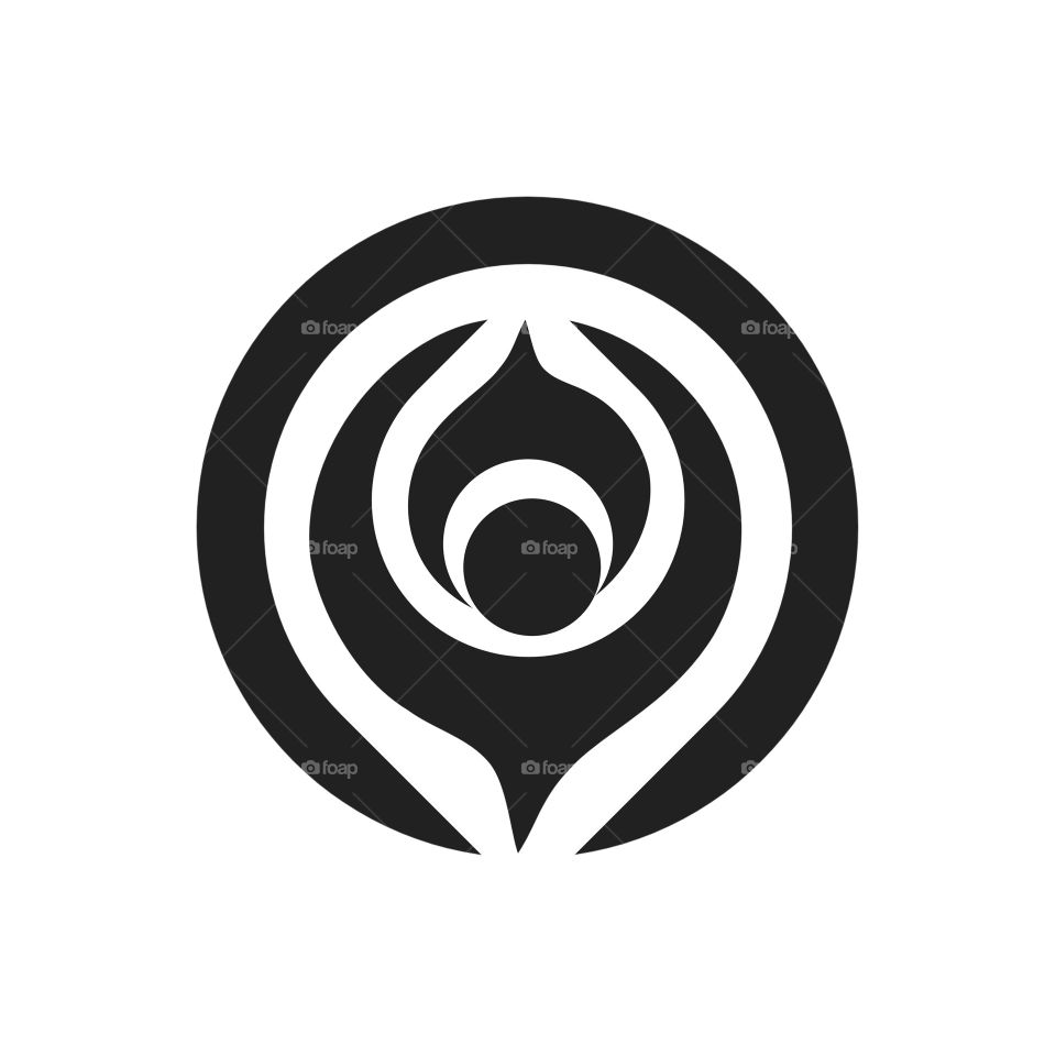 This logo is an abstract design consisting of concentric circles that form a pattern that resembles an eye or the top view of a whirlpool