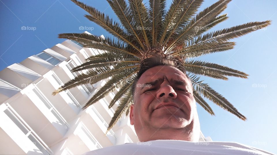 Man standing in front of building