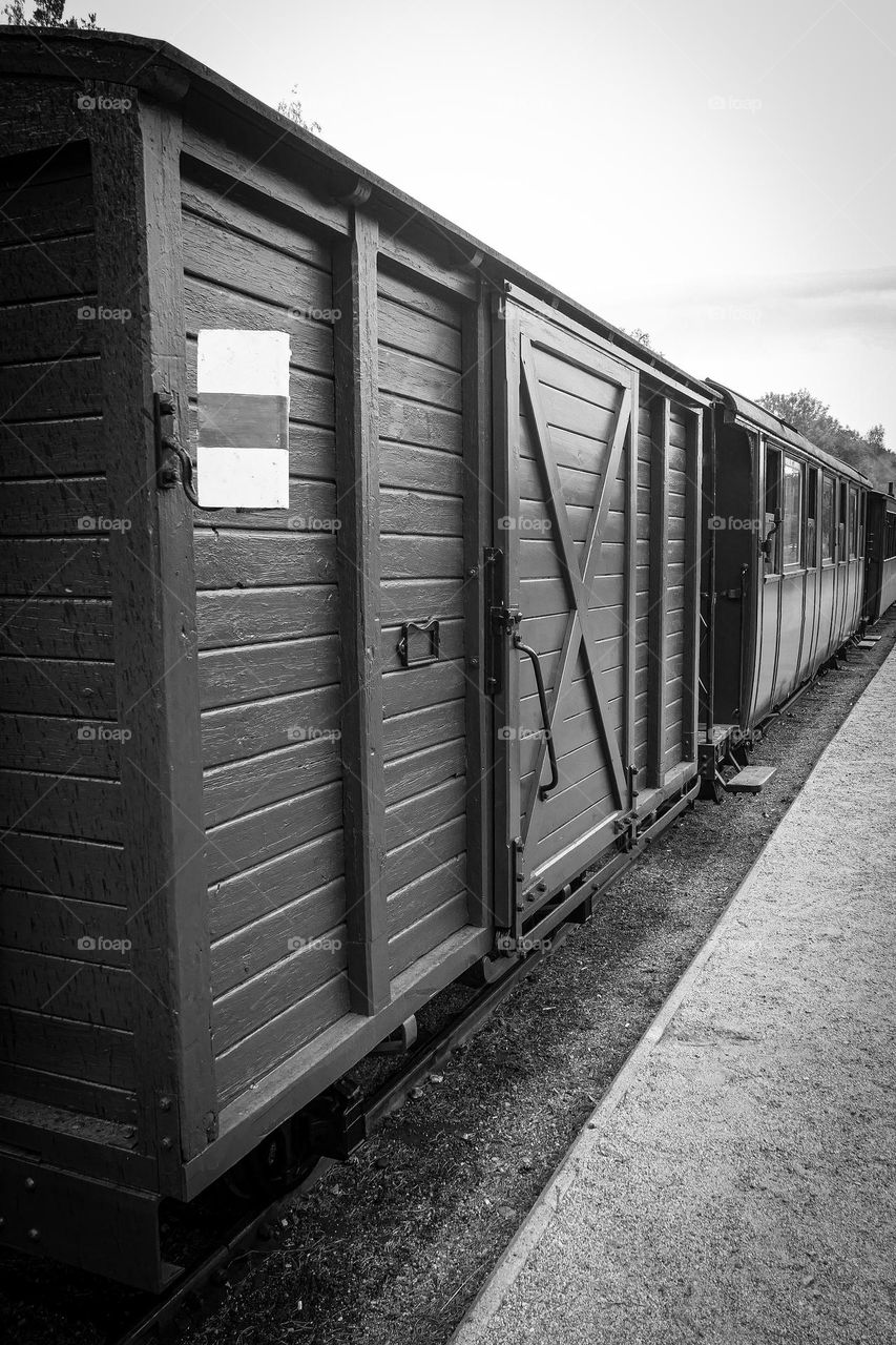 a old train standing at station