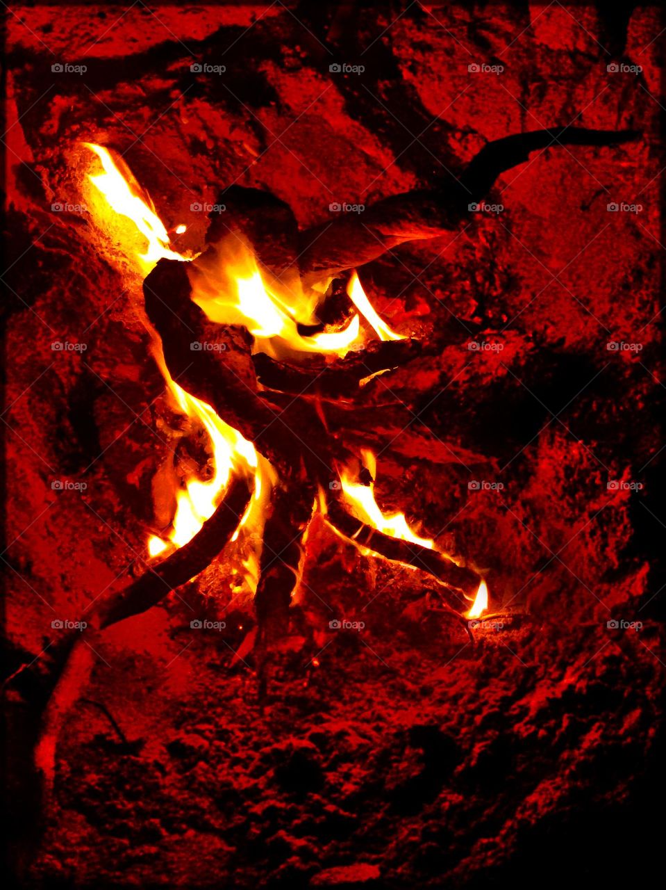 Fire flames close up shooting amazing colorful eye-catching summer vibes