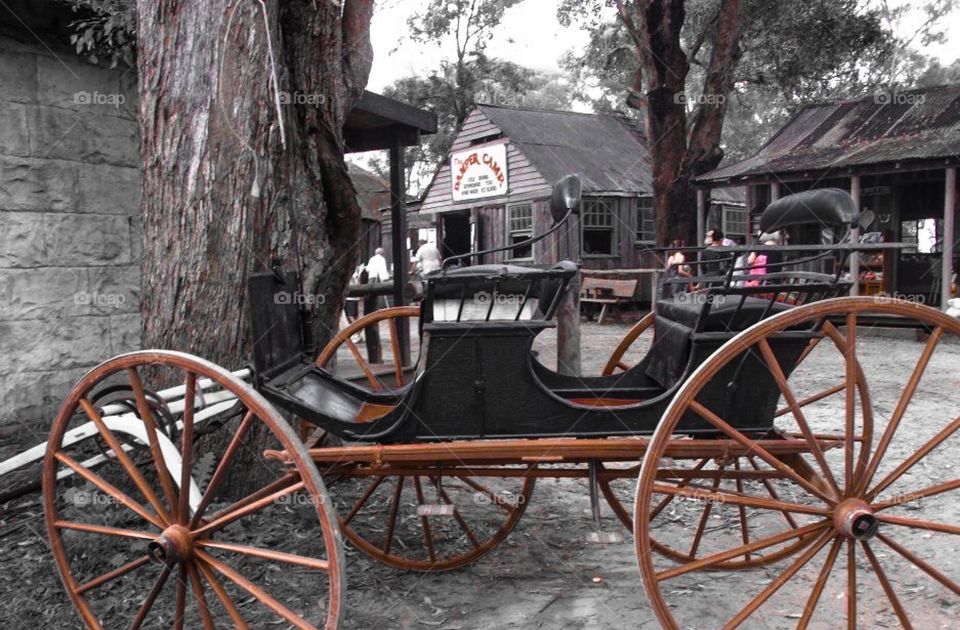 Old cart in a village in Australia. 