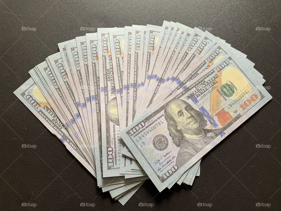 $100 bank note money dollars rich abundance hundred wealth treasury Benjamin Franklin dreams cash