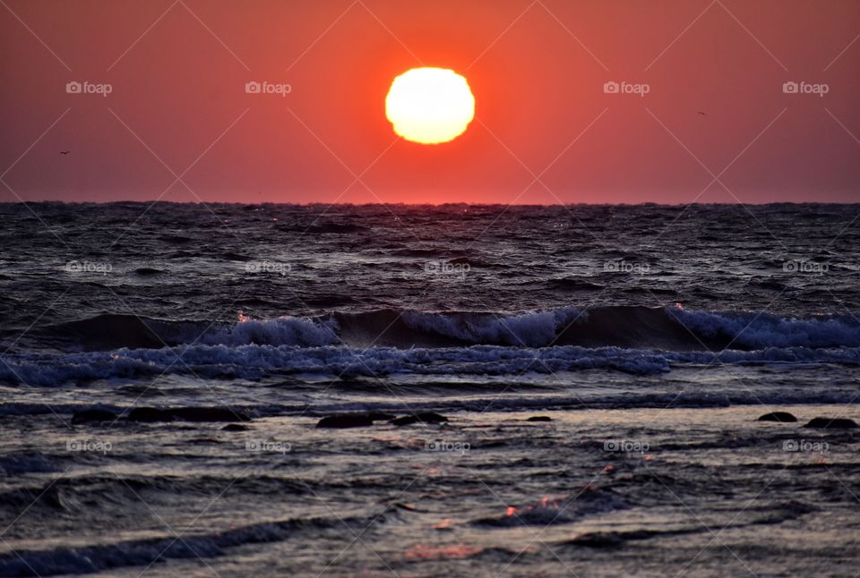 Sunset, Sea, Ocean, Beach, Water