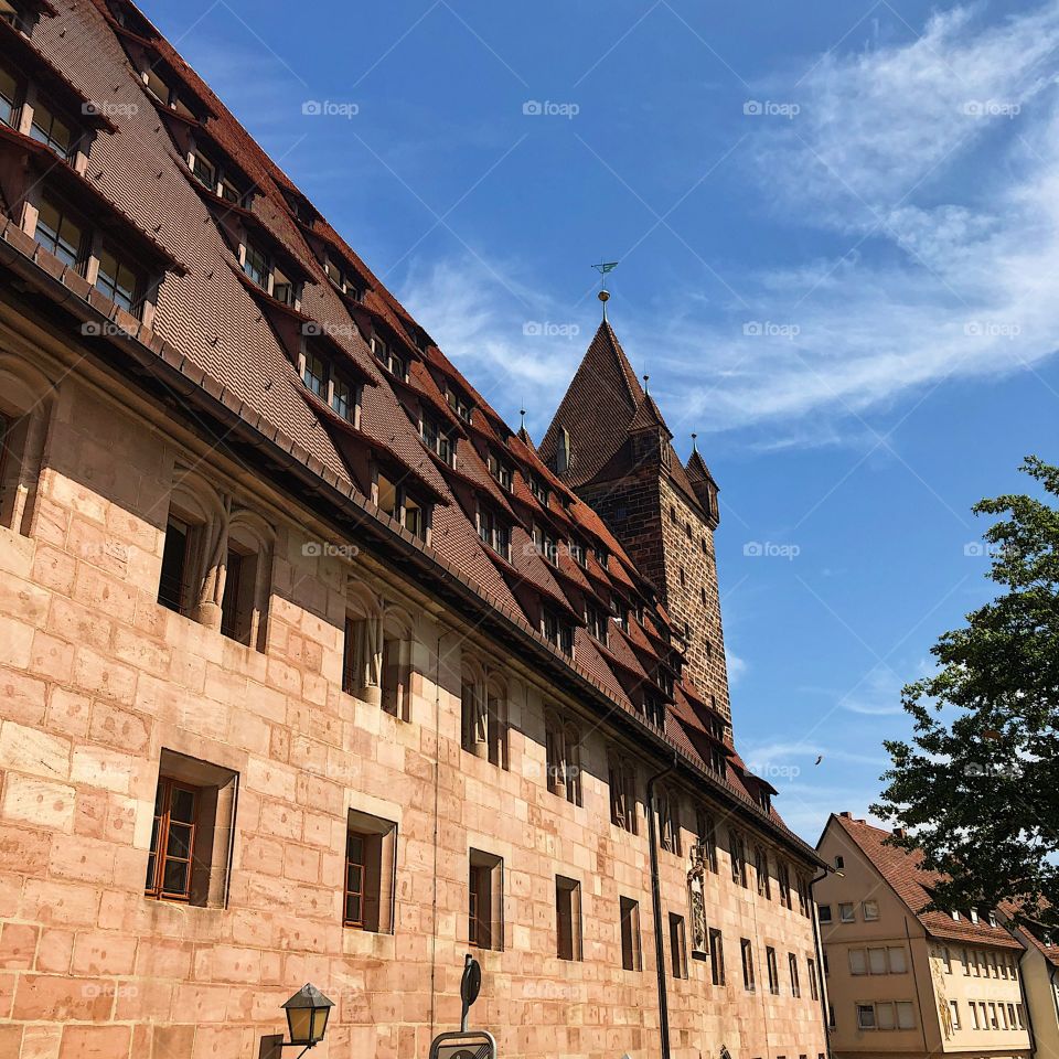 Nuremberg castle on a bright sunny day