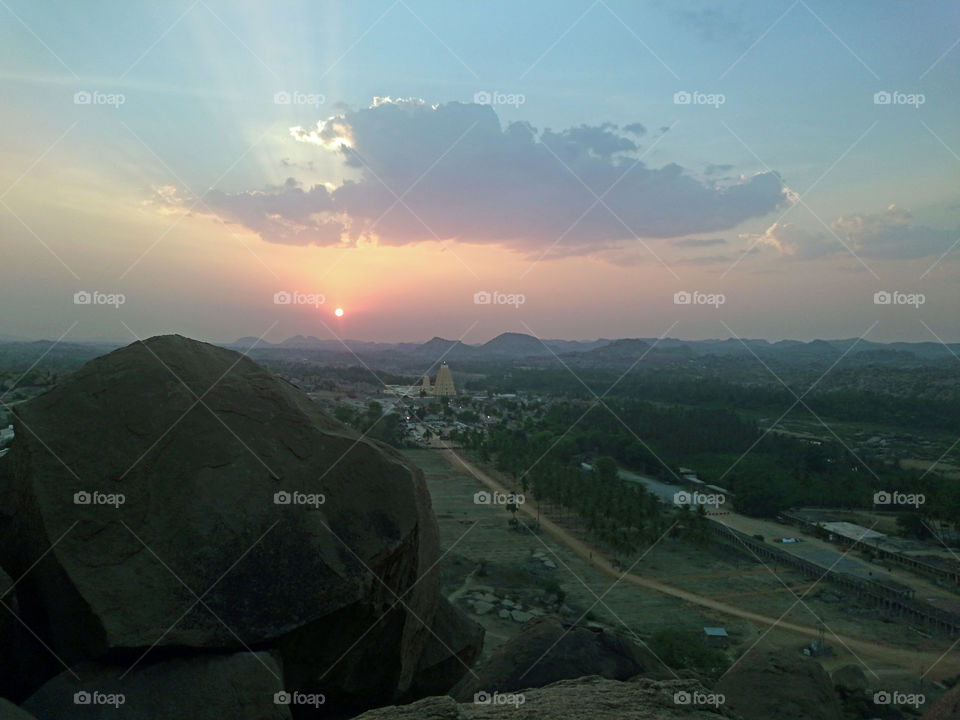 Sunset point, Matanga hill - Virupaksha temple