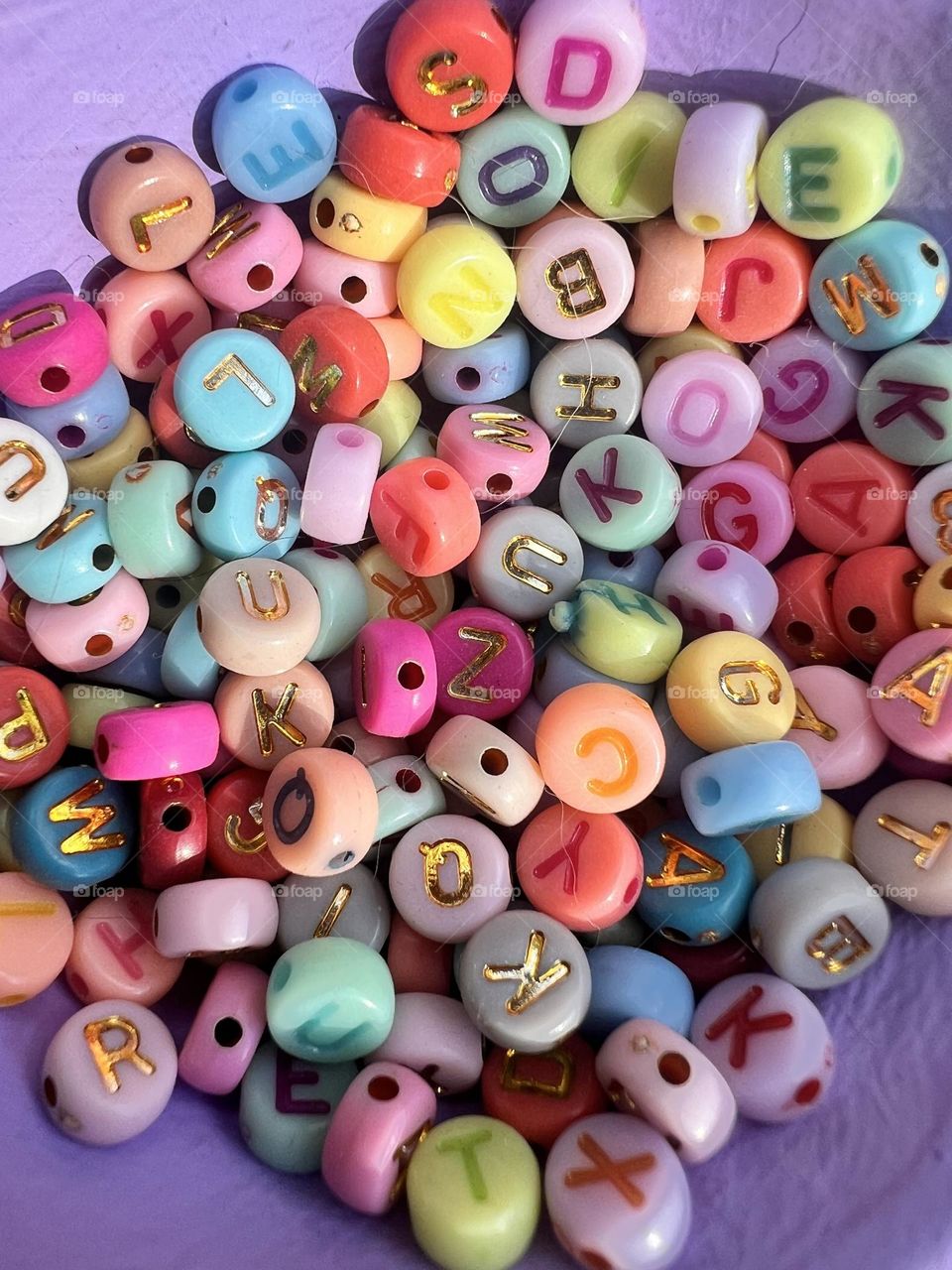 Stones with colorful letters 