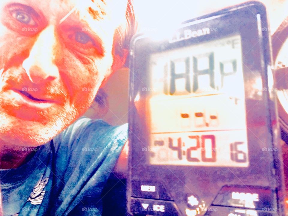 „Timothy Trespas“, my longtime partner and friend is checking the stats on the environmental readings at „Newtown Creek“ in LIC, Queens in approximately 2018. Hypnotic Productions