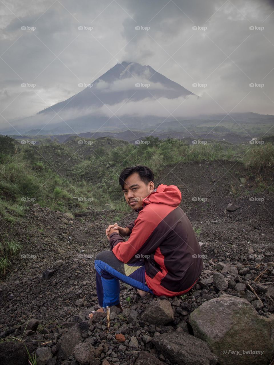 action in front of the camera