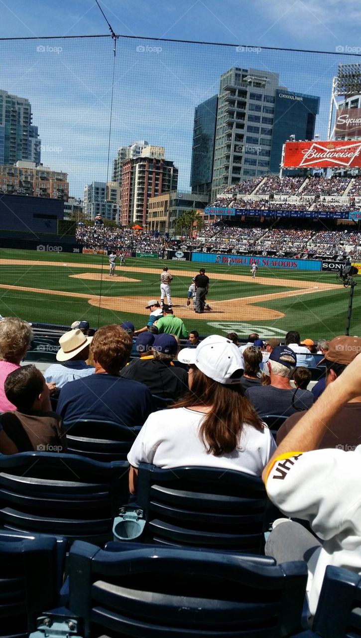 baseball game. watching the Padres play