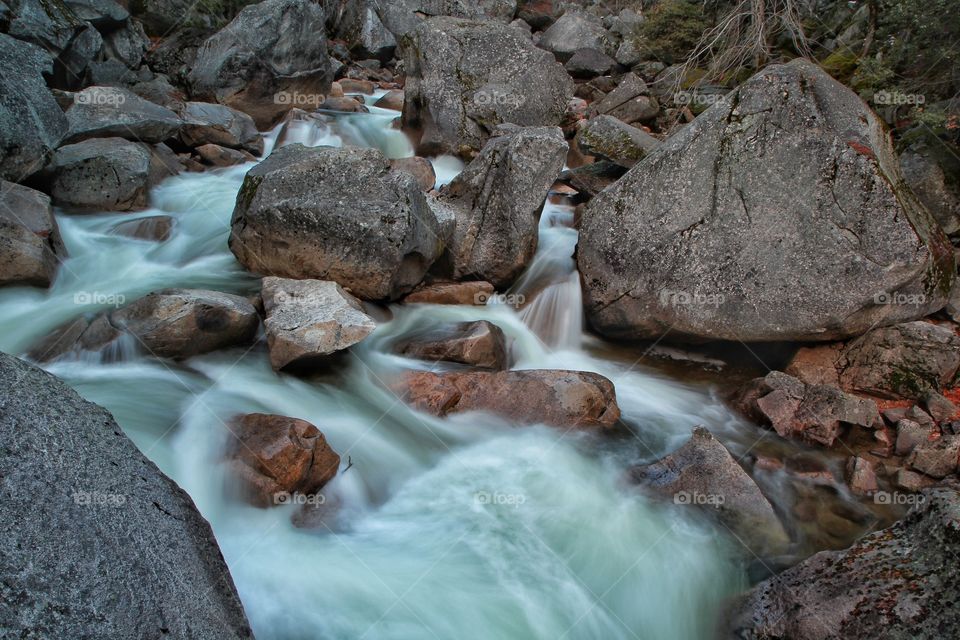 Small rocky stream long exposure