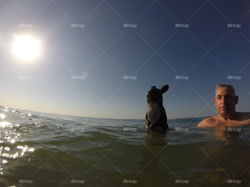 Man and Rabbit at sea