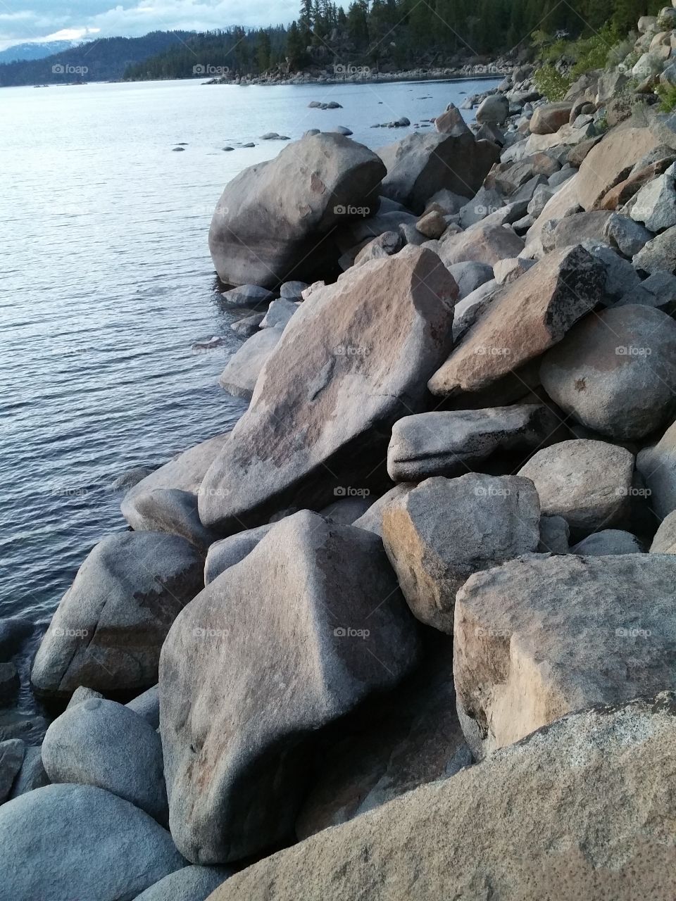 Water, No Person, Rock, Seashore, Sea