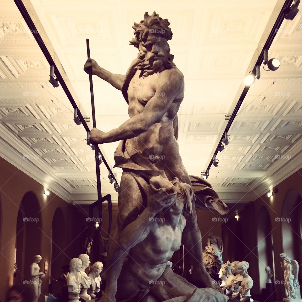Bernini sculpture 'Neptune and Triton'. Taken at the V & A museum, London