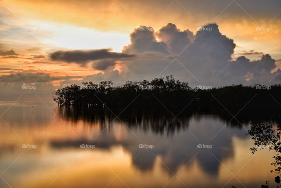 Cloudy sunset sky at sunset Sabah.