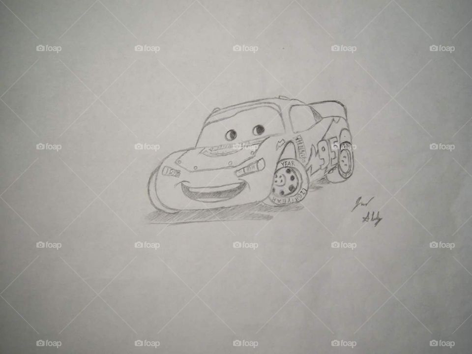 Lightning McQueen 
drawing