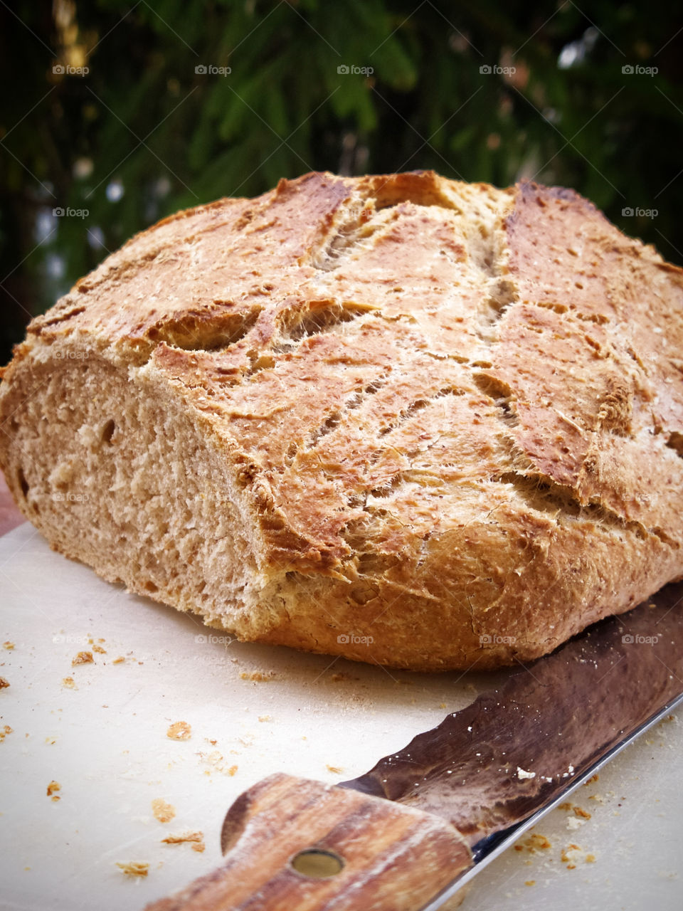 Home-baked bread