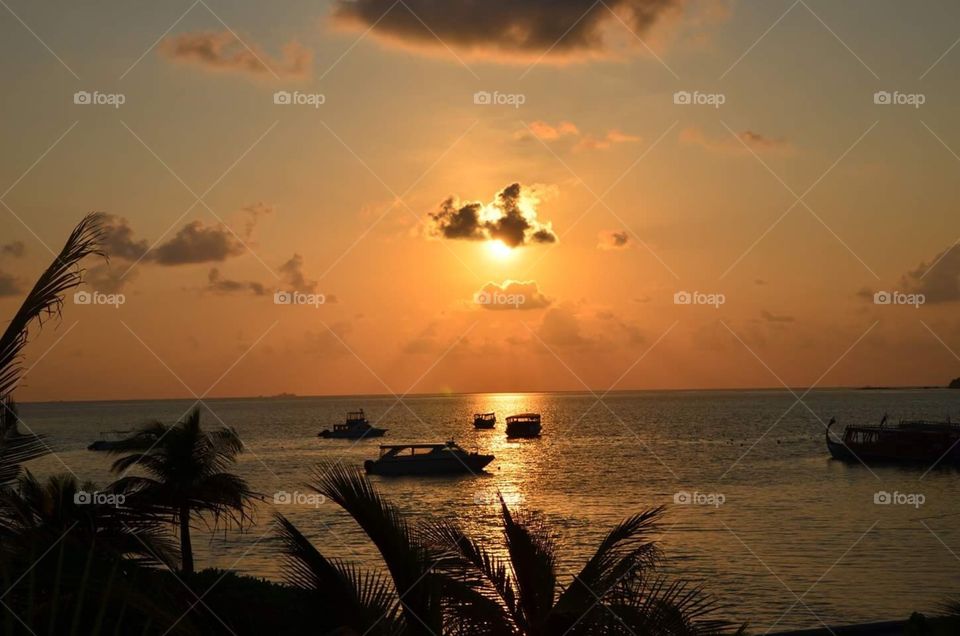 Sunset in the Maldives kandooma. 