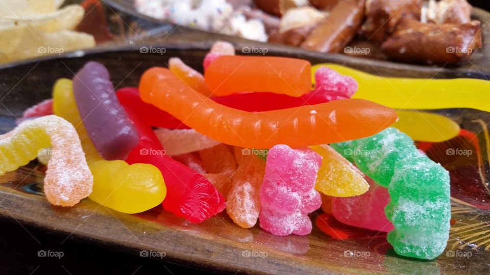 plate of gummies