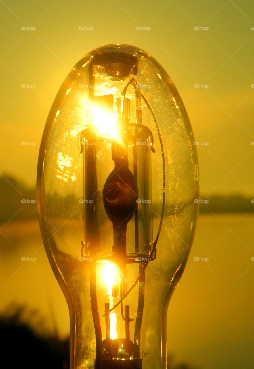 Close-up of illuminated bulb