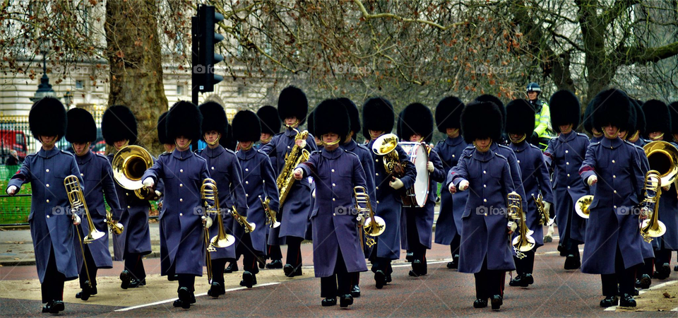 The Band of HM Guard go Back to the Barracks