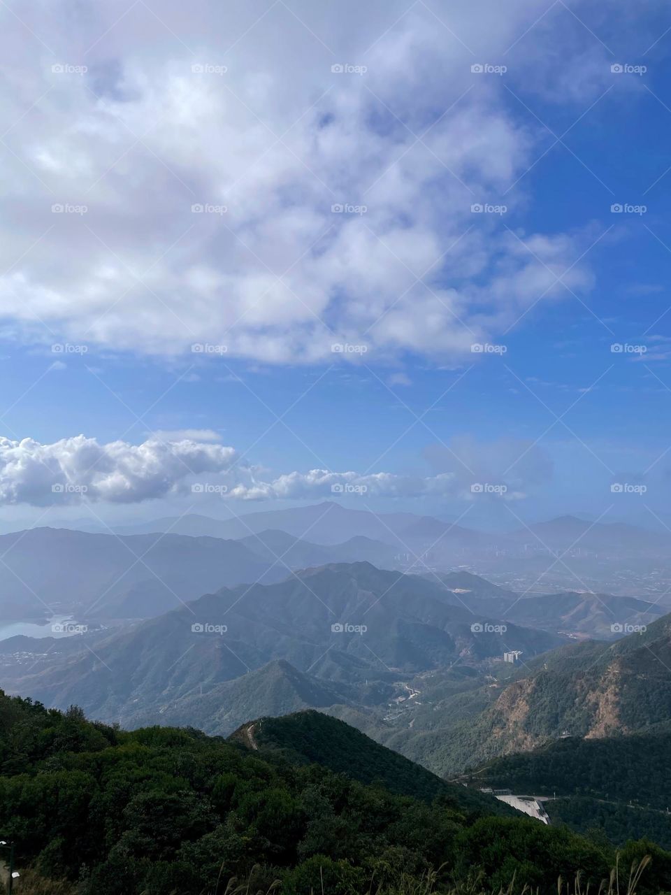 surrounded by clouds