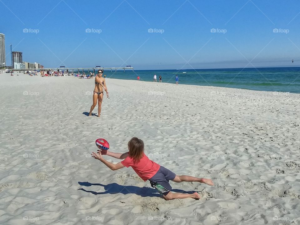 Catch on the beach