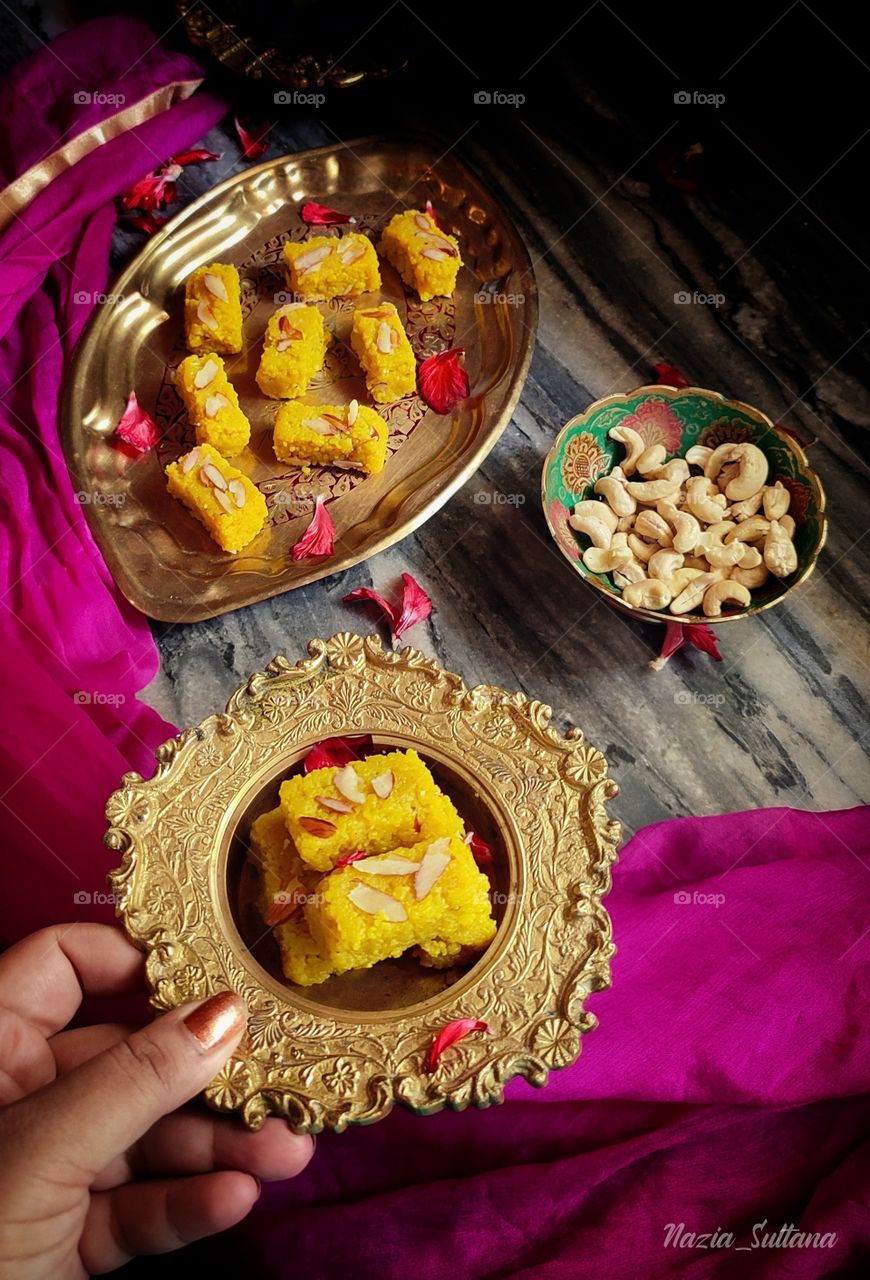 Egg barfi