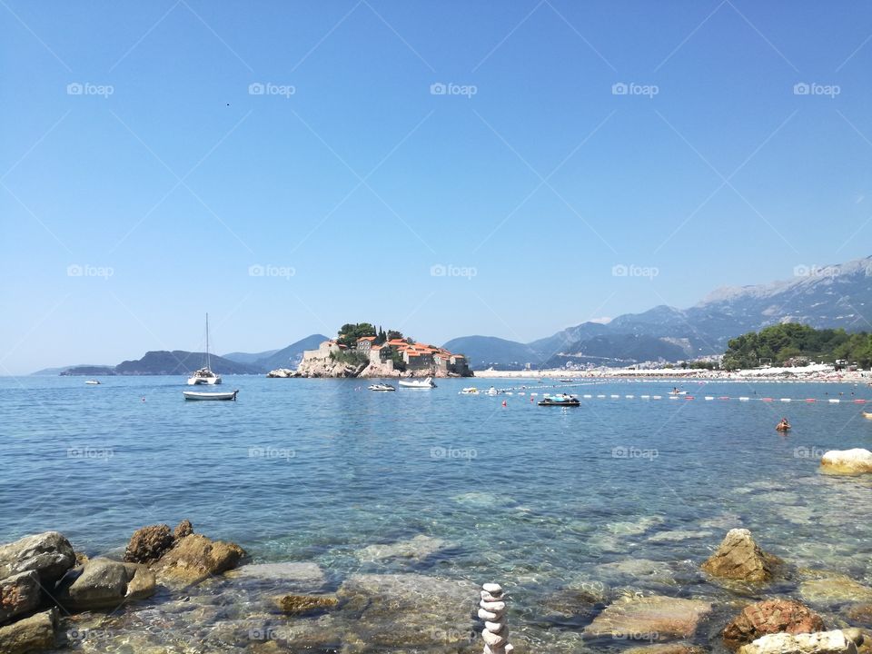 Sveti Stefan beach Montenegro