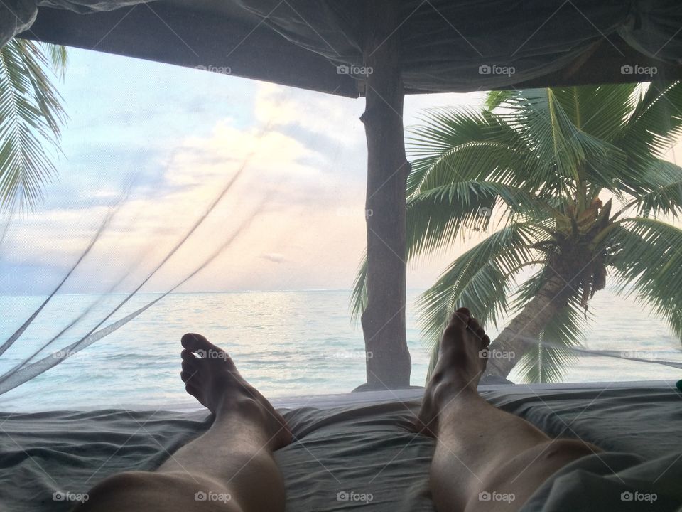 Life is beach. Waking up on a remote samoan beach