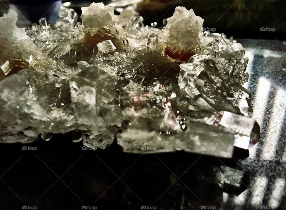 Close up of crystal formations 